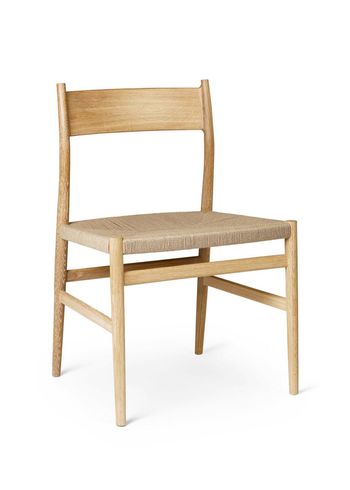 Brdr. Krüger - Puheenjohtaja - ARV Chair without armrests - Oak / Clear / Wax / Oiled / Wicker seat