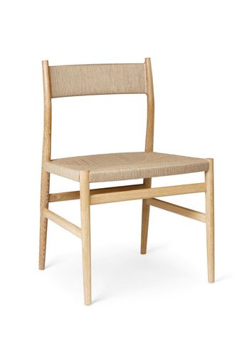 Brdr. Krüger - Krzesło - ARV Chair without armrests - Oak / Clear / Wax / Oiled / Wicker seat and back
