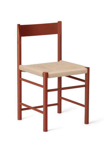 Brdr. Krüger - Stol - F-Chair - Ask Rødlakeret / Papirflet
