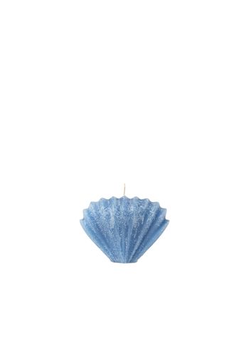 Broste CPH - Bloklys - Figure Candle Seashell / Shell - Baja Blue