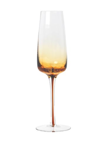 Broste CPH - Glass - Champagne glass - Amber / Smoke - Amber
