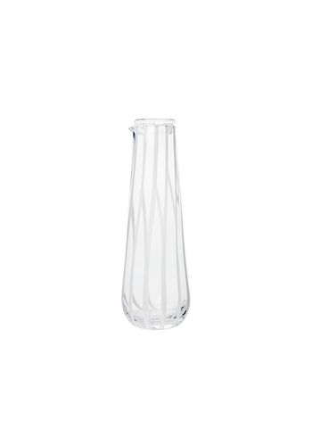 Broste CPH - Carafe - Stripe Carafe with lid - Clear/White
