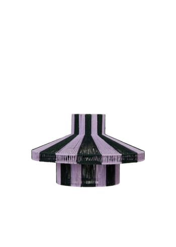 Broste CPH - Lamp Shade - Lampeskærm - Diana - Forest Green/Light Purple - Large