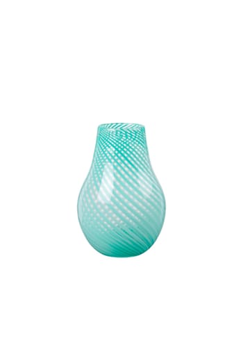 Broste CPH - Vaas - Vase 'Ada Crosstripe' - Light Turquise