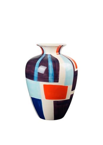 Broste CPH - Vase - Vase - Dana - WHITE/TURQUISE/ORANGE/B.PURPLE