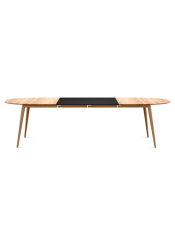 Bruunmunch - Dining Table - PLAYdinner Lamé Incl. 2 additional plates - Oak, natural oil / Extension leaves in black MDF