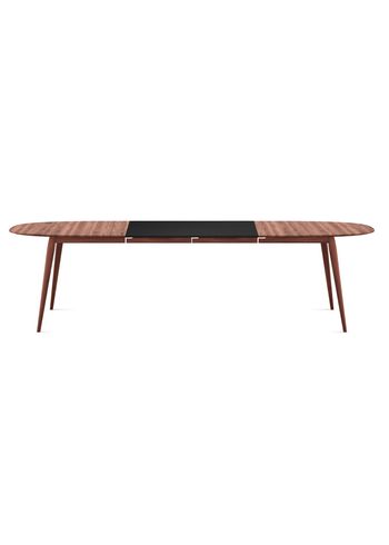 Bruunmunch - Dining Table - PLAYdinner Lamé Incl. 2 additional plates - Walnut, natural oil / Extension leaves in black MDF
