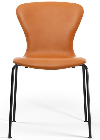 Bruunmunch - Puheenjohtaja - PLAYchair Tube - Fully Upholstered: Cognac Hero Leather