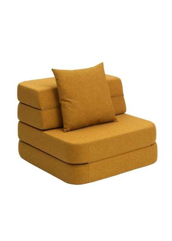 By KlipKlap - Madras - KK 3 Fold Sofa Single - Mustard W. Mustard