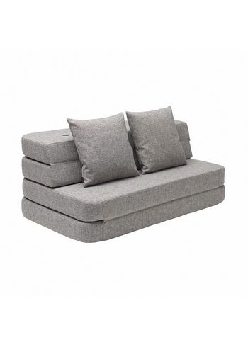 By KlipKlap - Sofá - KK 3 fold sofa w. buttons - Multi Grey w/ Grey