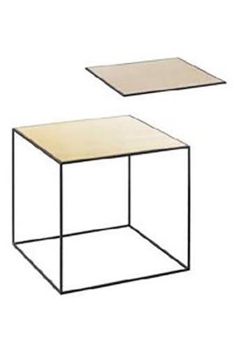 By Lassen - Table - Twin 35 Table - Oak/Brass with Black Base