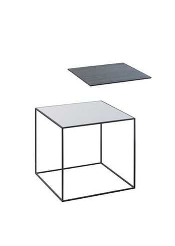 By Lassen - Table - Twin 35 Table - Cool Grey/Black With Black Base