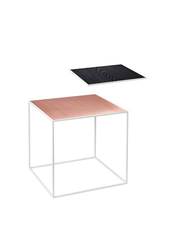By Lassen - Bord - Twin 35 Table - Brass/Black with White Base