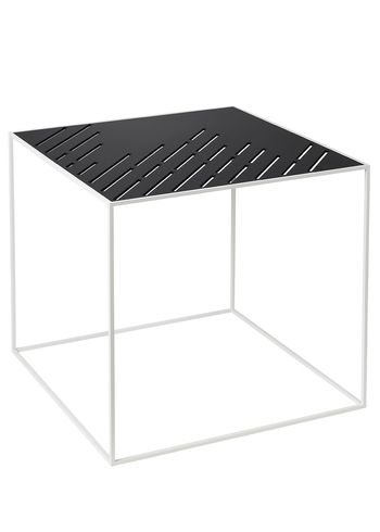 Audo Copenhagen - Tavolino da caffè - Twin 42 - Perforated, Black Powder Coated With White Base
