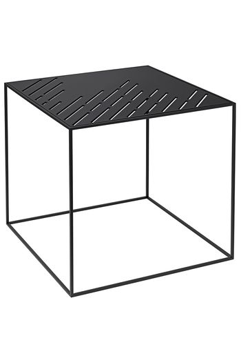 By Lassen - Table - Twin 42 - Perforated, Black Powder Coated With Black Base