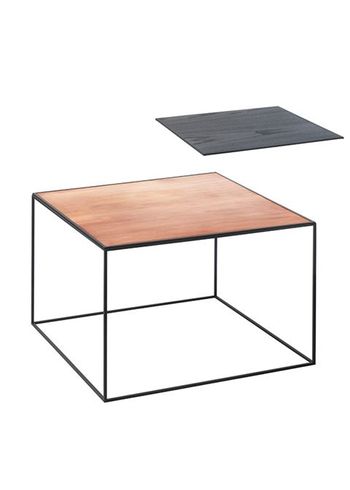 By Lassen - Consiglio - Twin 49 Table - Copper/Black With Black Base