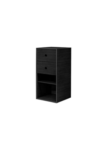 By Lassen - Étagère - Frame 70 - Black stained ash - With shelf and 2 drawers