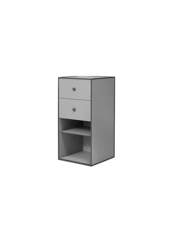 By Lassen - Shelf - Frame 70 - Dark grey - With shelf and 2 drawers