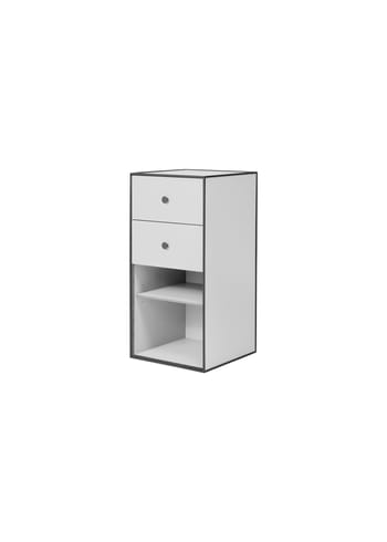 By Lassen - Scaffale - Frame 70 - Light grey - With shelf and 2 drawers
