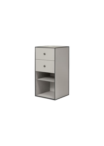 By Lassen - Shelf - Frame 70 - Sand - With shelf and 2 drawers