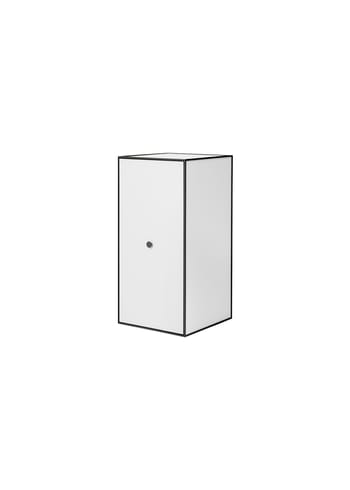 By Lassen - Prateleira - Frame 70 - Light grey - With door and 2 shelfs