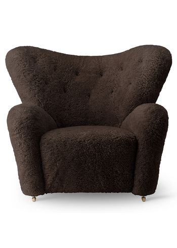 By Lassen - Armchair - The Tired Man With Footstool - Fabric: Sheepskin Espresso / Frame: Smoked Oak
