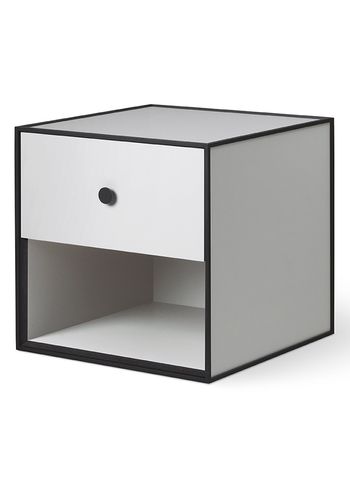 By Lassen - Kirjahylly - Frame 35 with drawers - Light Grey - 1 drawer