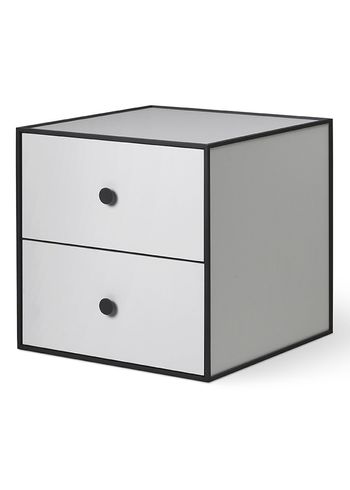 By Lassen - Kirjahylly - Frame 35 with drawers - Light Grey - 2 drawers