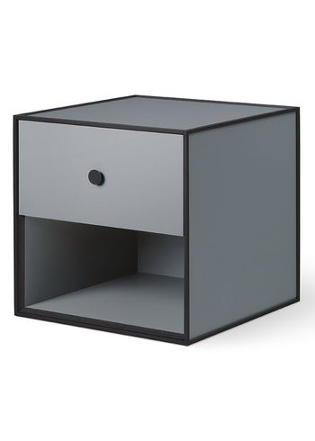 By Lassen - Kirjahylly - Frame 35 with drawers - Dark Grey - 1 drawer