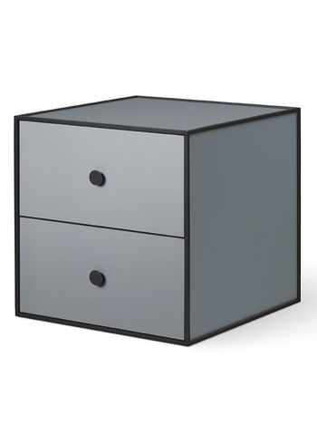 By Lassen - Hyllor - Frame 35 with drawers - Dark Grey - 2 drawers