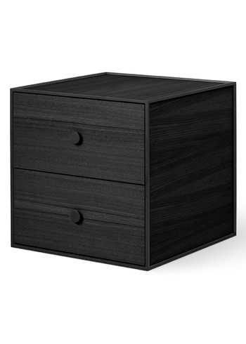 By Lassen - Hyllor - Frame 35 with drawers - Black Stained Ash - 2 drawers