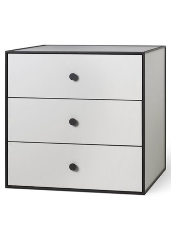 By Lassen - Étagère - Frame 49 with drawers - Light Grey - 3 drawers