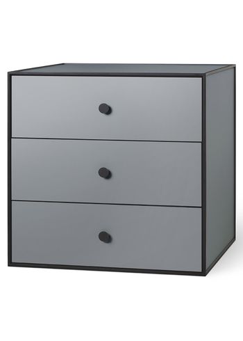 By Lassen - Libreria - Frame 49 with drawers - Dark Grey - 3 drawers