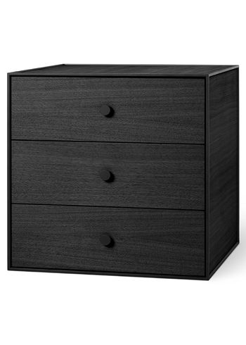 By Lassen - Étagère - Frame 49 with drawers - Black Stained Ash - 3 drawers