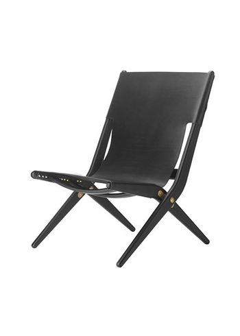 By Lassen - Krzesło - Saxe Chair - Black Stained Oak/Black Leather