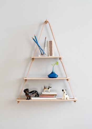 By Wirth - Hylly - Amager Shelf - Nature oak & leather