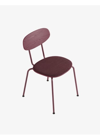 By Wirth - Eetkamerstoel - Scala Chair - Tekstil - Rhubarb Red