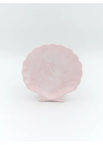 ByChrillesen - Dienblad - Clam tray - Pastel pink & white marble