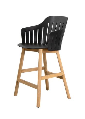 Cane-line - Sgabello - Choice Counter Bar Chair - Indoor - Frame: Teak / Seat: Black