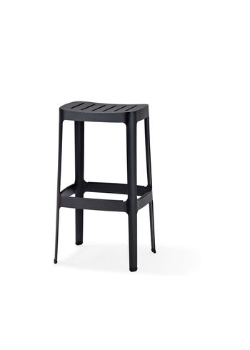 Cane-line - stołek barowy - Cut Stool - Black / Aluminium