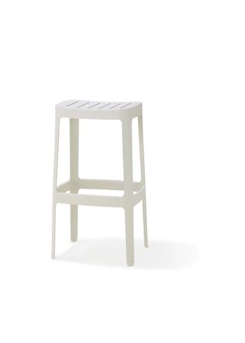 Cane-line - stołek barowy - Cut Stool - White / Aluminium