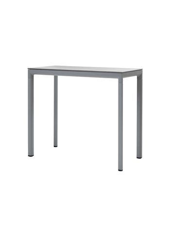 Cane-line - Puutarhapöytä - Drop bar table - 130x70 - Frame: Light Grey Aluminum / Tabletop: Grey Fossil Ceramic