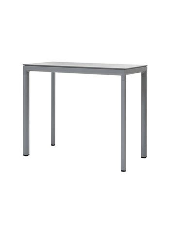 Cane-line - Puutarhapöytä - Drop bar table - 150x75 - Frame: Light Grey Aluminum / Tabletop: Grey Fossil Ceramic