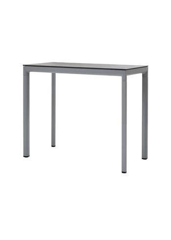 Cane-line - Puutarhapöytä - Drop bar table - 150x75 - Frame: Light Grey Aluminum / Tabletop: Black Fossil Ceramic