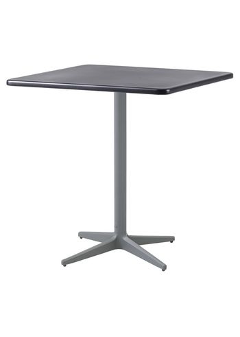 Cane-line - Table - Drop Cafe Table 75x75 - Frame: White / Tabletop: Grey HPL