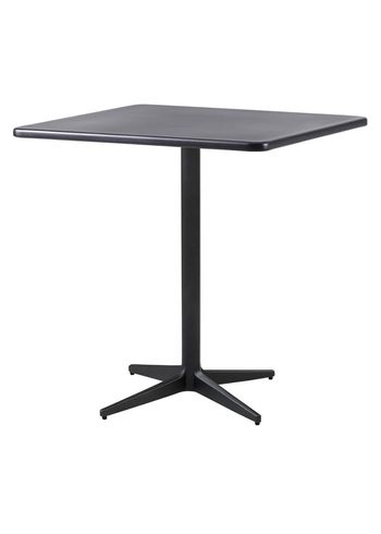 Cane-line - Table - Drop Cafe Table 75x75 - Frame: Lava Grey / Tabletop: Grey HPL