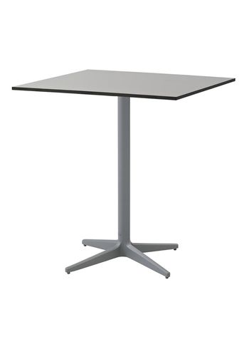 Cane-line - Puutarhapöytä - Drop Cafe Table 75x75 - Frame: Light Grey / Tabletop: Grey HPL
