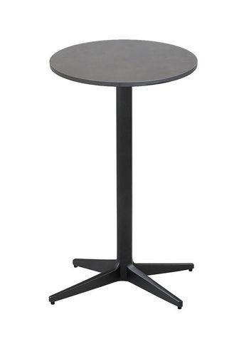 Cane-line - Table - Drop Cafe Table Ø45 - Frame: Lava Grey / Tabletop: Dark Grey