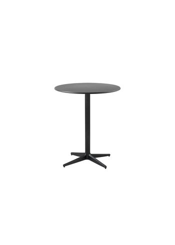 Cane-line - Mesa de jardim - Drop Cafe Table Ø60 - Frame: Lava Grey / Tabletop: Lava Grey Aluminum
