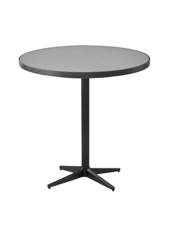 Cane-line - Tafel - Drop Cafe Table Ø75 - Frame: Lava Grey / Tabletop: Lava Grey Aluminium/Light Grey Ceramic